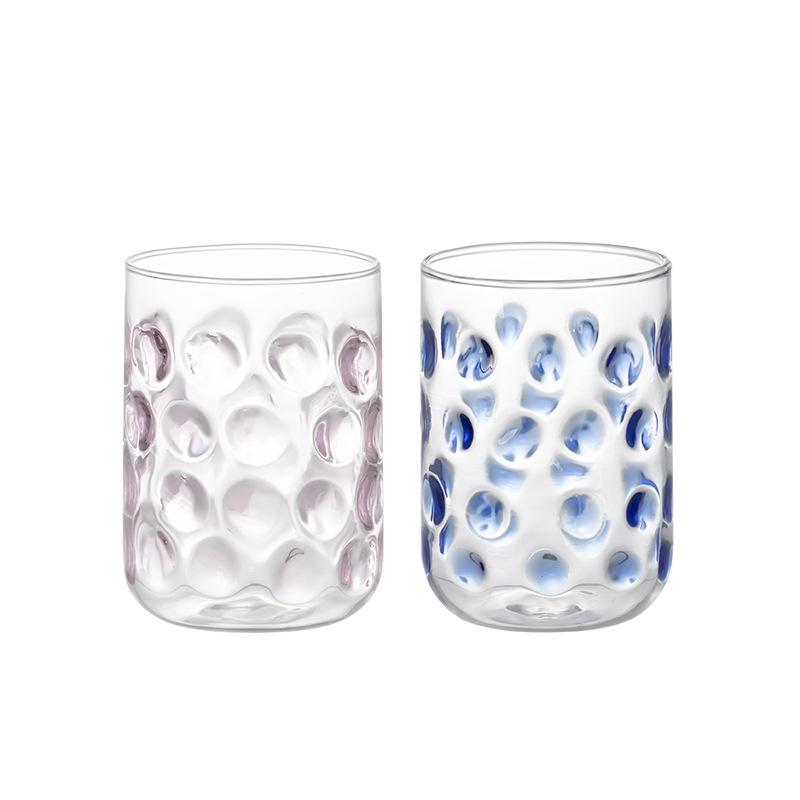 Bunte Candy-Dot-Frühstückstasse aus Glas