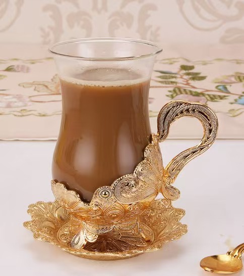 European Creative Small Luxury High-End Exquisite Saucer Teacup Home Set