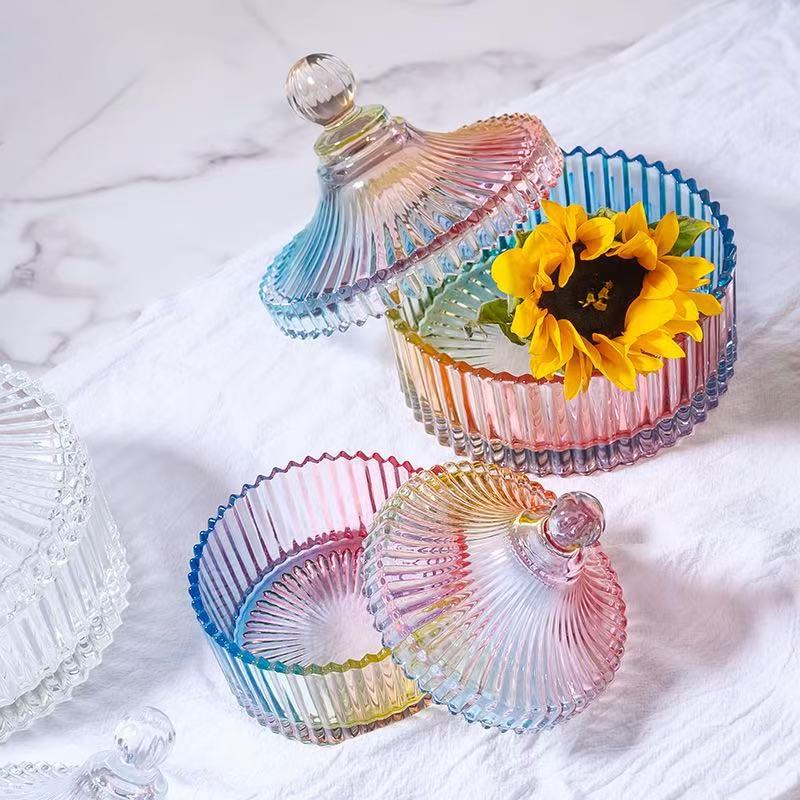 Leichtes, luxuriöses, staubdichtes Süßigkeiten-Vorratsglas im europäischen Stil mit Deckel