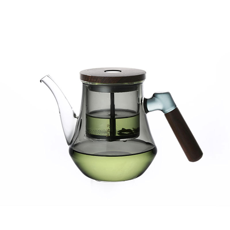 Glasteekanne mit Teewasserabscheider und Filter für den Heimgebrauch