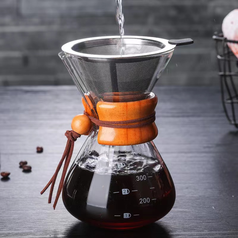Hand gebrühte Glaskaffeekanne 1